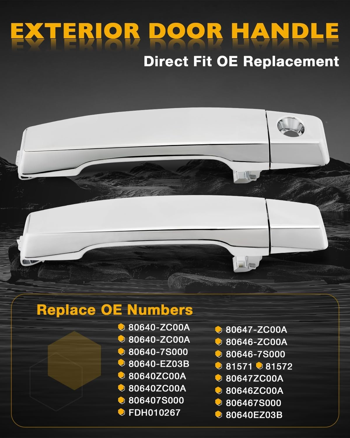Exterior Door Handle Front Left & Right Side For 2004-2015 Nissan Titan INFINITI