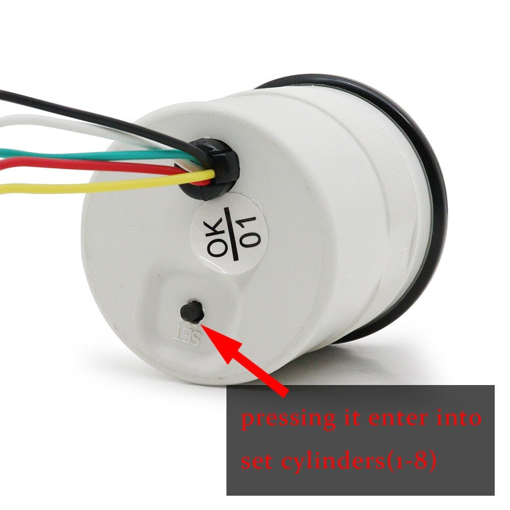 2" 52mm Universal Car Tachometer Gauge Meter with LED Shift Light 0-8000 RPM 12V