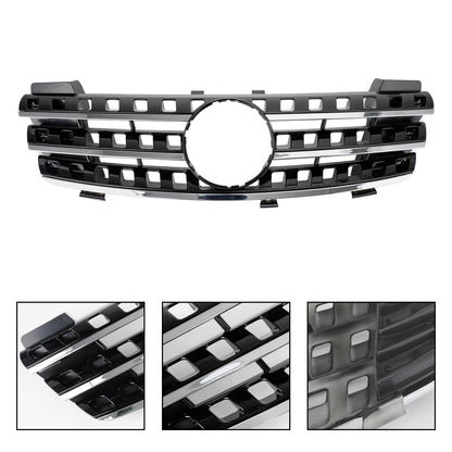Front Bumper Grille Grill Fit Mercedes ML-Class W164 2005-2008 Chrome/Black