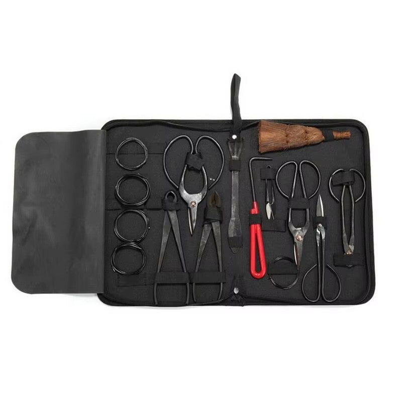 Bonsai Tool Kit 10PCS Set Carbon Steel Shear Cutter Scissor Wire Plant Garden...