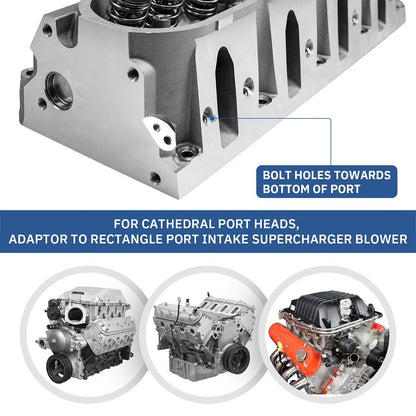 LS Cathedral Port Cylinder Head to Rectangle Port 92mm 102mm Intake Manifold