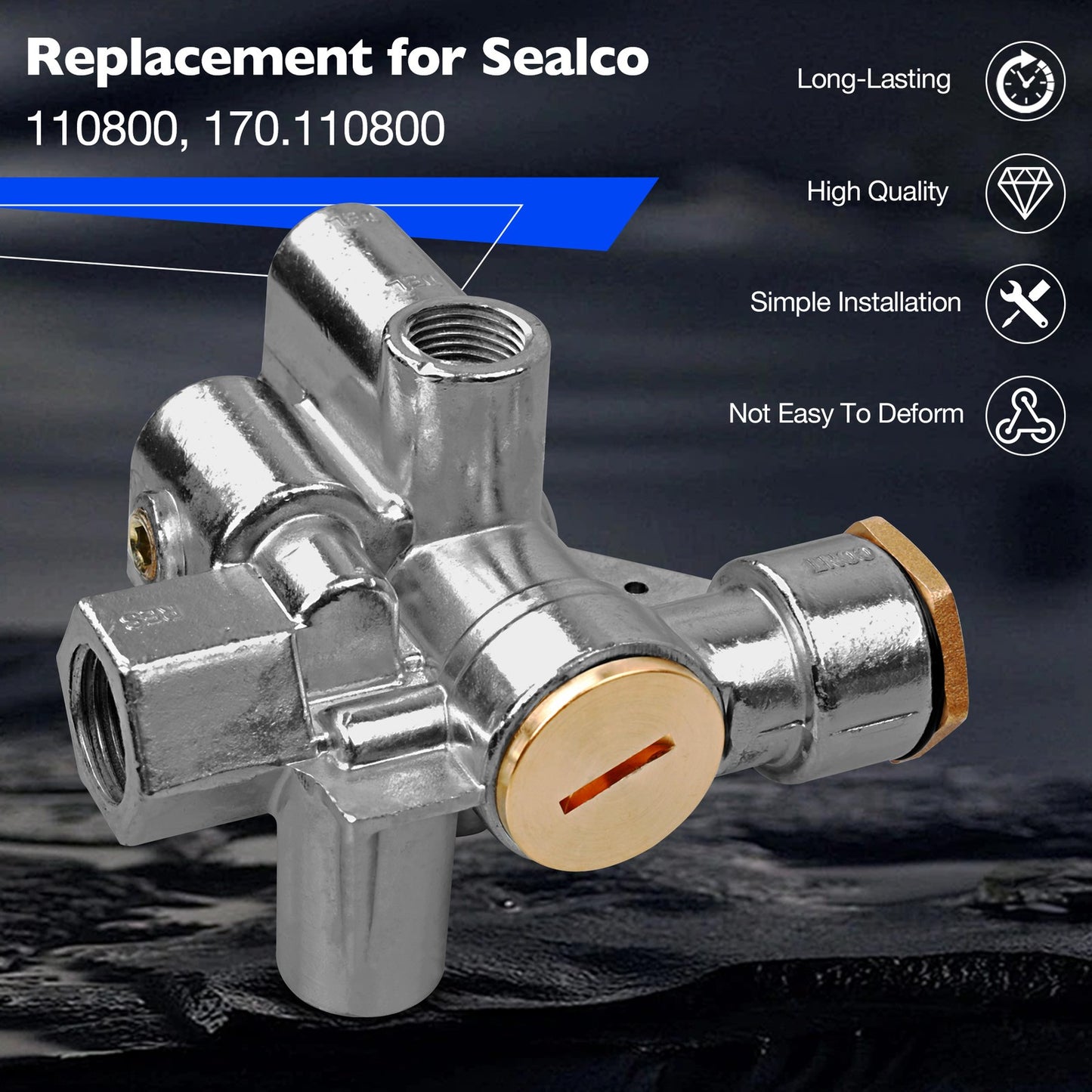 Enhanced Trailer Spring Brake Control Valve For Sealco 110800 55 PSI Brake Valve