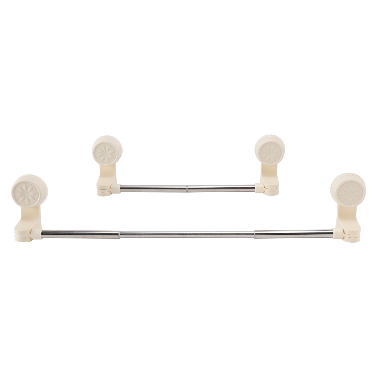 2x RV Shower Corner Storage Bar  Adjustable Stainless Steel Rod 11.8-23.6 inches