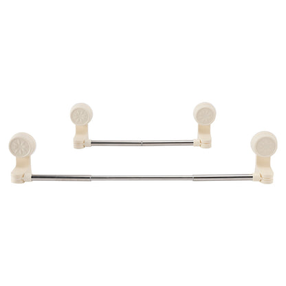 2x RV Shower Corner Storage Bar  Adjustable Stainless Steel Rod 11.8-23.6 inches