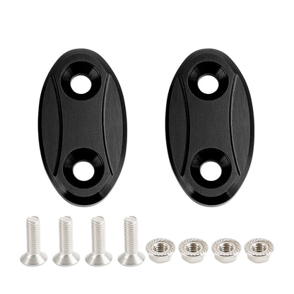 ALUMINUM MIRROR BLOCK OFF PLATES HOLE CAPS BLACK FOR YAMAHA YZF-R1 R1 2007-2014