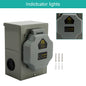 RV 50 Amp Power Inlet Box Receptacle 3 Prong Locking Plug with LED Light
