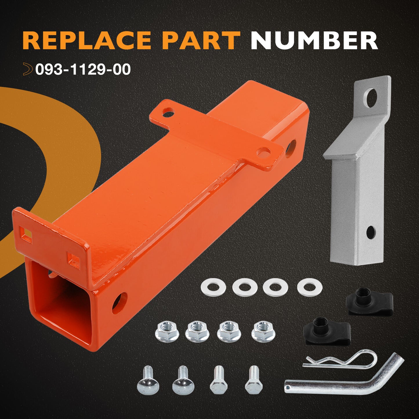 2" Rear Hitch 093-1129-00 Heavy-Duty For 2019+ Bad Boy Rebels Rogue Model Orange