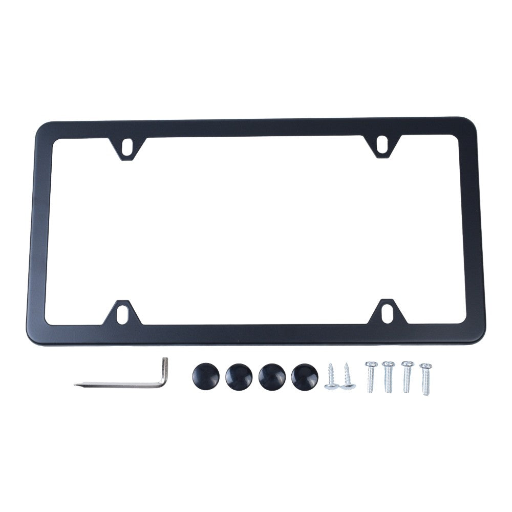 Fits For BMW License Plate Frame Stainless Steel BLACK SLIMLINE 82120010399
