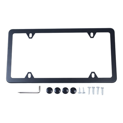 Fits For BMW License Plate Frame Stainless Steel BLACK SLIMLINE 82120010399