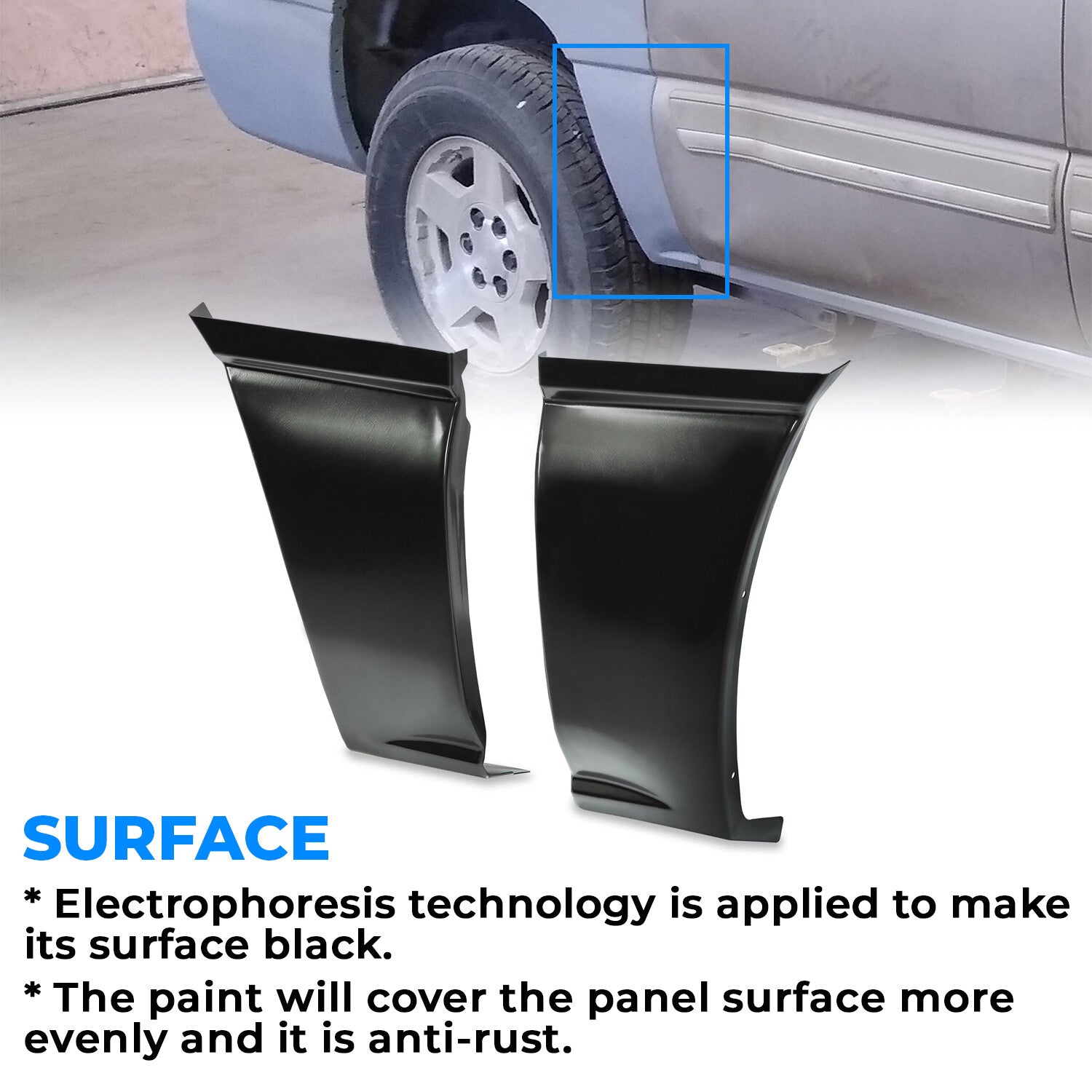 Solid Spare Quarter Repair Panel Front Lower Left Right for 2000-2006 Suburban Yukon