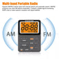 Portable Pocket Digital LCD AM FM Radio Stereo MP3 USB Rechargeable w/Earphones