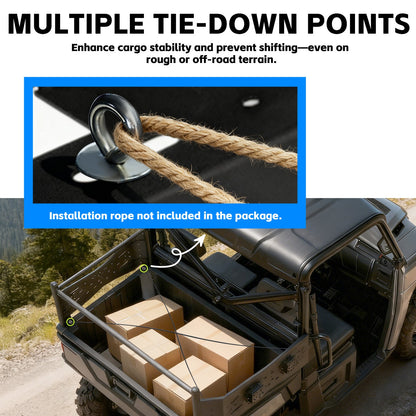Solid Spare Rear Cargo Rack Bed Rack For Polaris Ranger XP 570/900/1000 Crew 15-25 Steel
