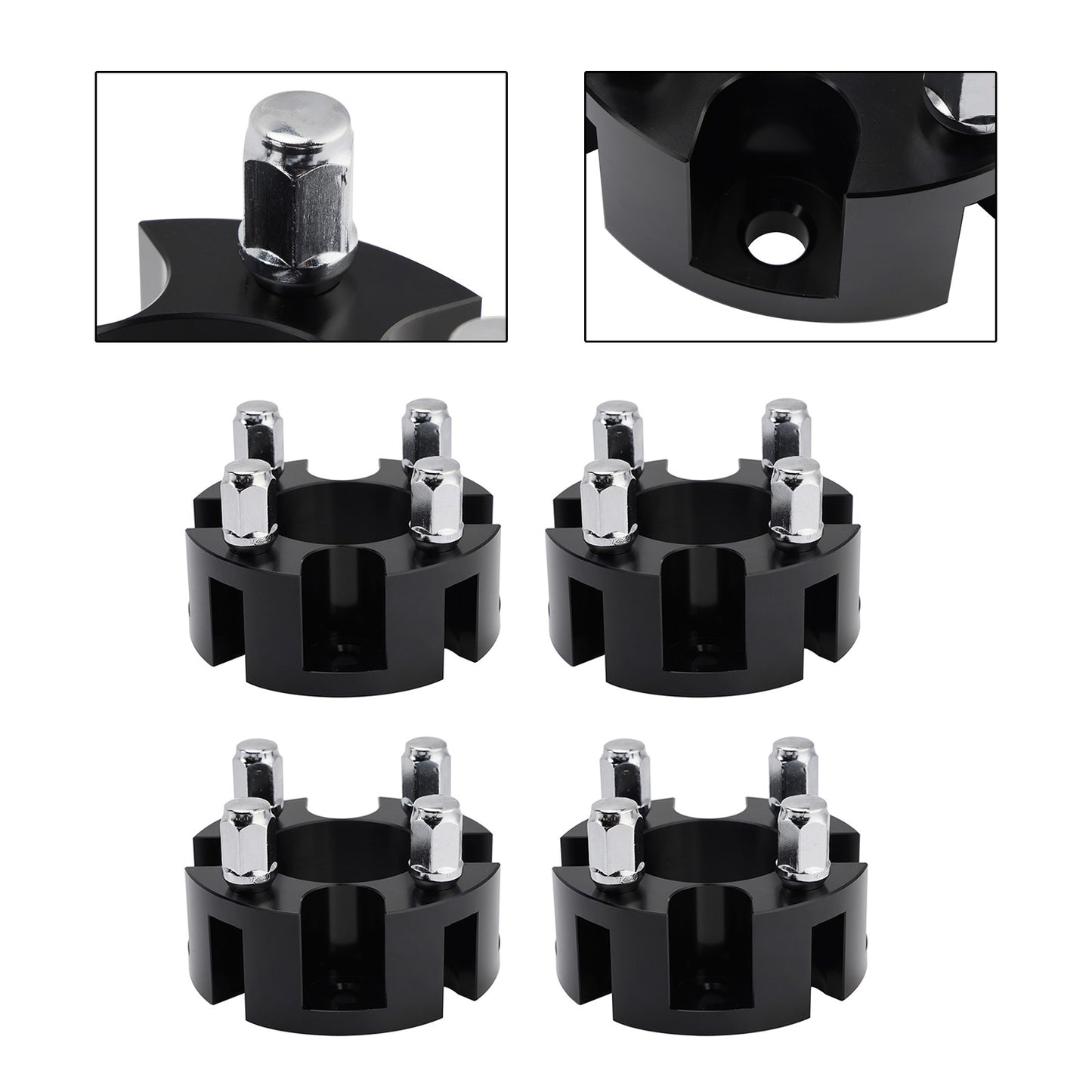 2" Wheel Spacers Kit Cable Golf Carts Lug Nuts Black For Yamaha Club Car Ezgo
