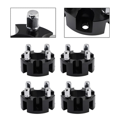 2" Wheel Spacers Kit Cable Golf Carts Lug Nuts Black For Yamaha Club Car Ezgo