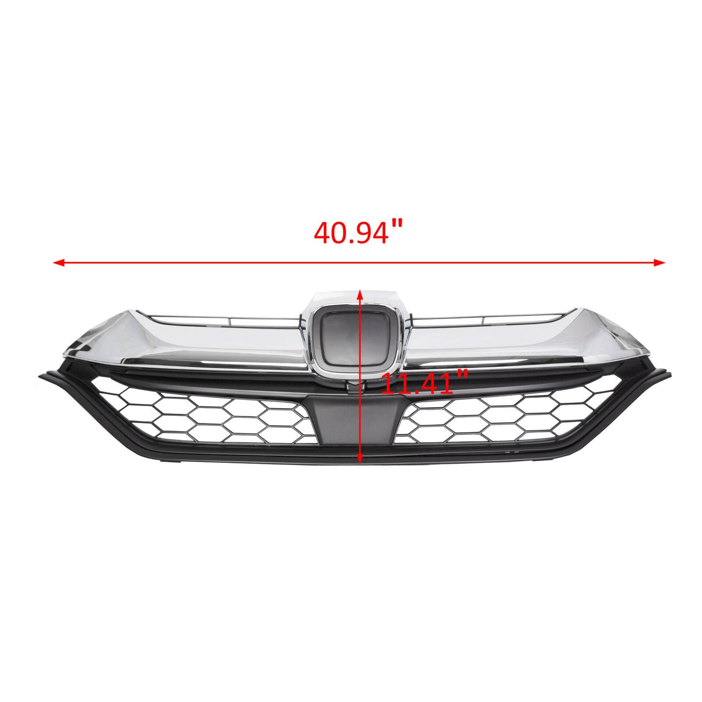Fit 2017 2018 2019 Honda CRV CR-V Front Bumper Upper Grille Chrome HO1210147C