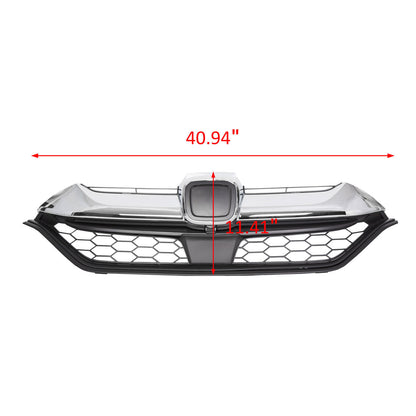 Fit 2017 2018 2019 Honda CRV CR-V Front Bumper Upper Grille Chrome HO1210147C