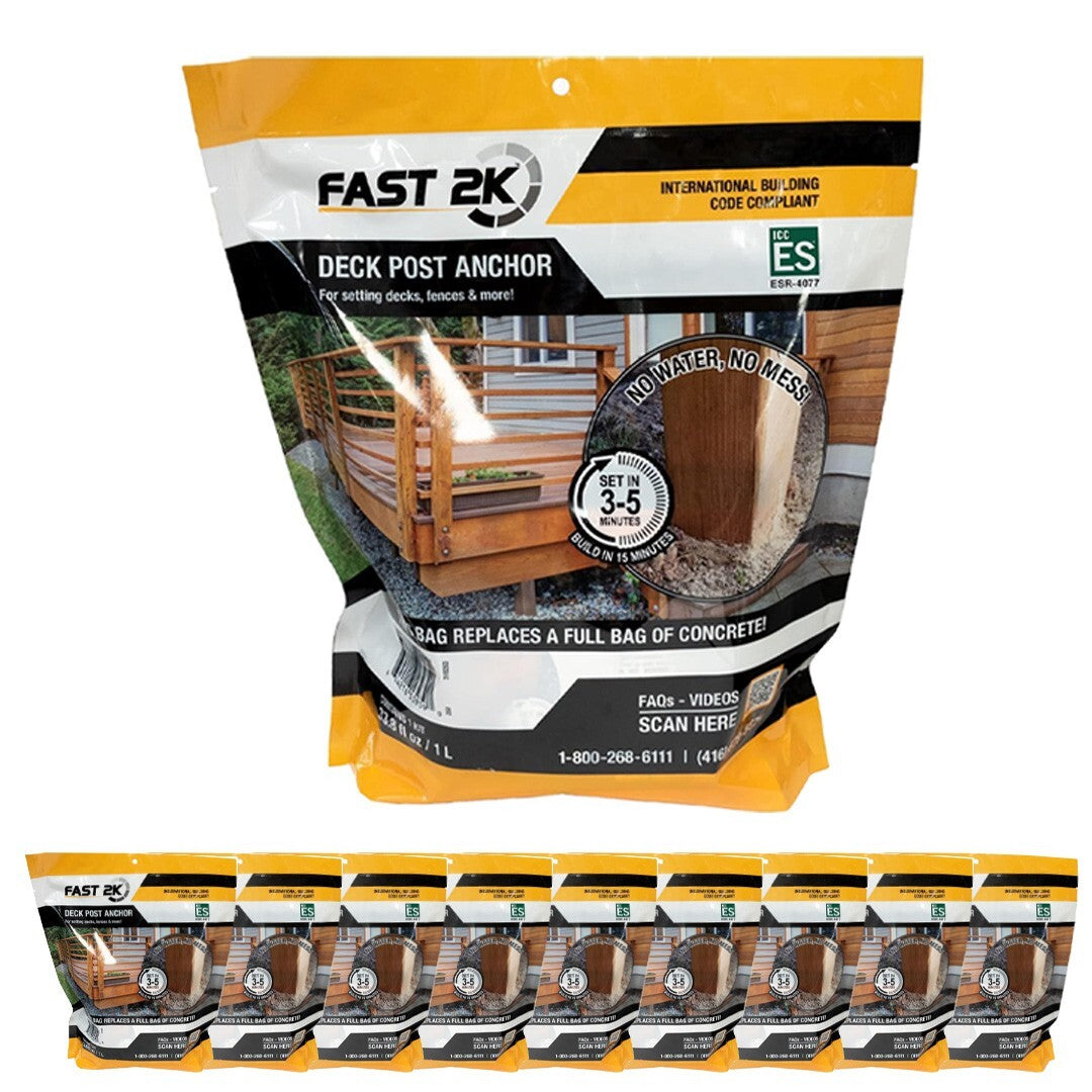 Fast 2K Deck Post Mix, Expanding Foam Concrete Alternative for Post Install (10)