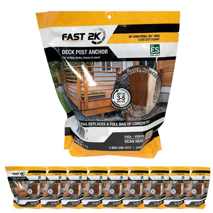 Fast 2K Deck Post Mix, Expanding Foam Concrete Alternative for Post Install (10)