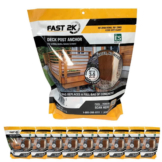 Solid Spare Fast 2K Deck Post Mix, Expanding Foam Concrete Alternative for Post Install (10)