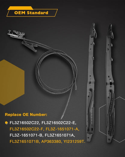 Sunroof Cable Track Repair Kit for Ford F-150 F-250 F-350 Crew Cab 2015-2024