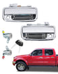 2Pcs Front Exterior Door Handles w/ Lock Cylinders For 95-12 Toyota Tacoma Hilux