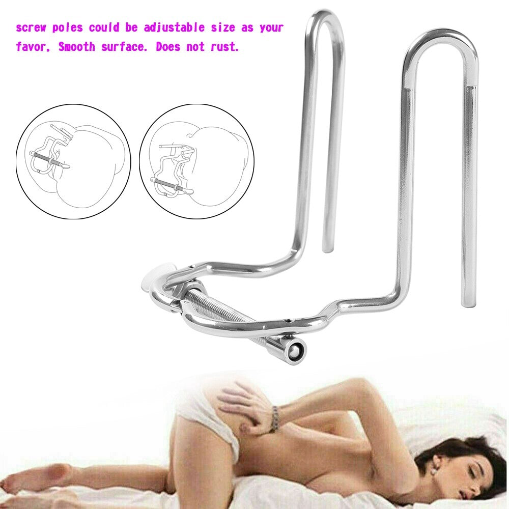 Stainless Steel Extreme Anal Spreader Vaginal Dilator/Vaginal Speculum Mirror US
