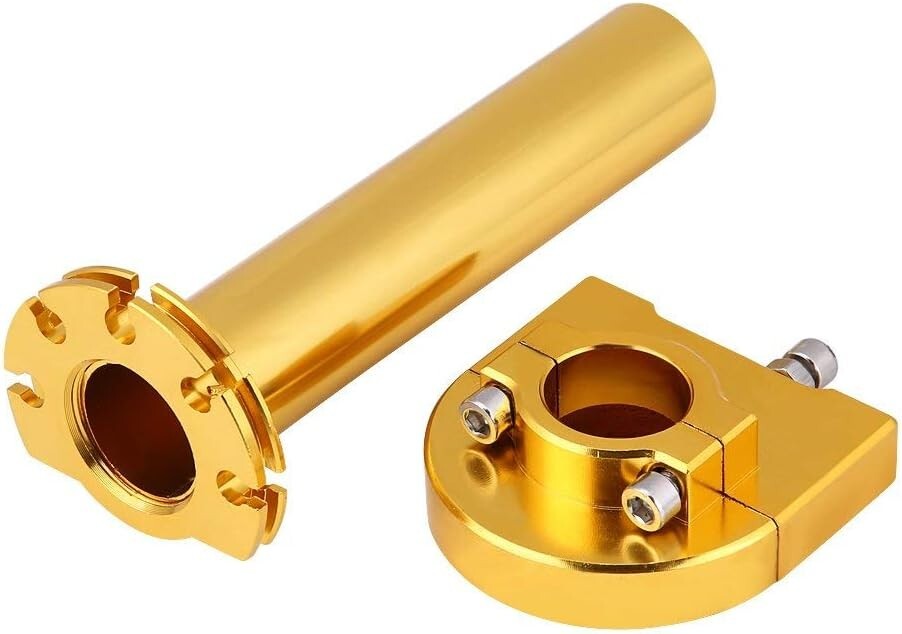7/8" Turn Twist Throttle Handle Bar Throttle Tube Universal Gold for Motorcycle