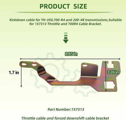 Throttle Kickdown Cable Bracket Fits All Quadrajet-style Carburetors 157313