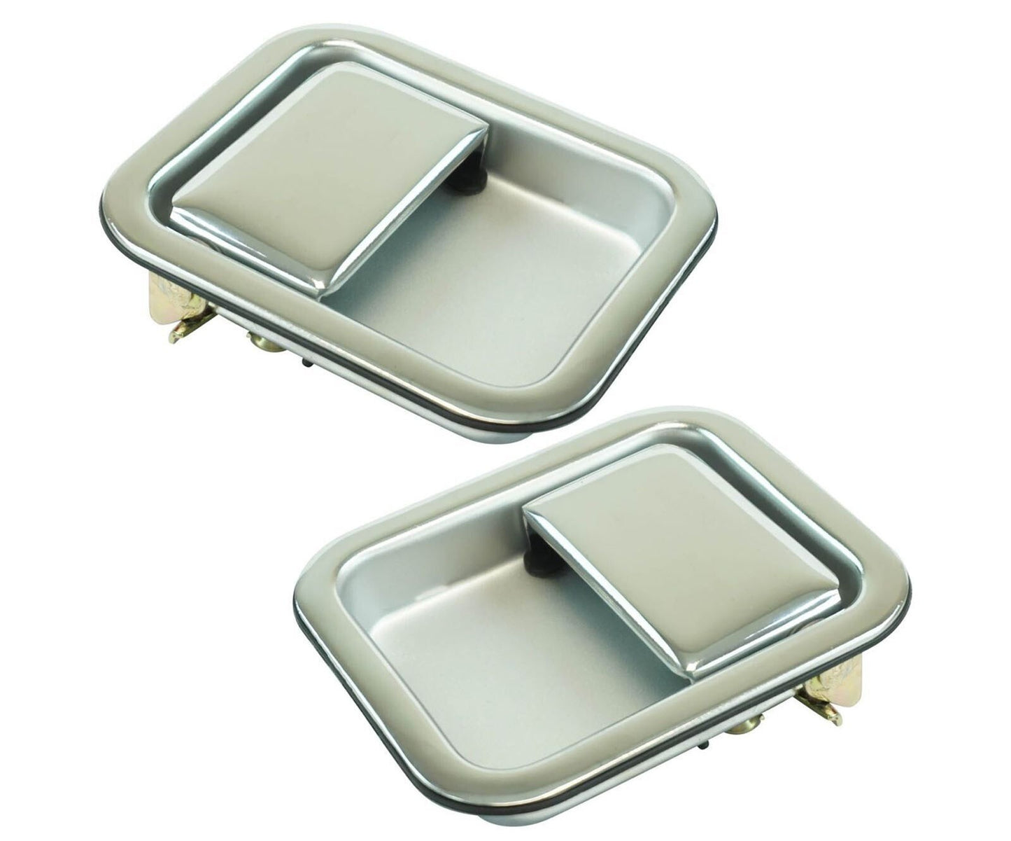 Exterior Door Handle For 97-2006 Jeep Wrangler (TJ) Set of 2 Front Chrome Metal