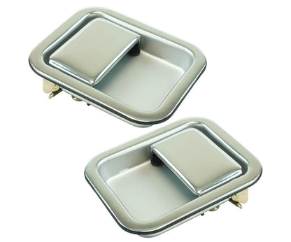 Exterior Door Handle For 97-2006 Jeep Wrangler (TJ) Set of 2 Front Chrome Metal
