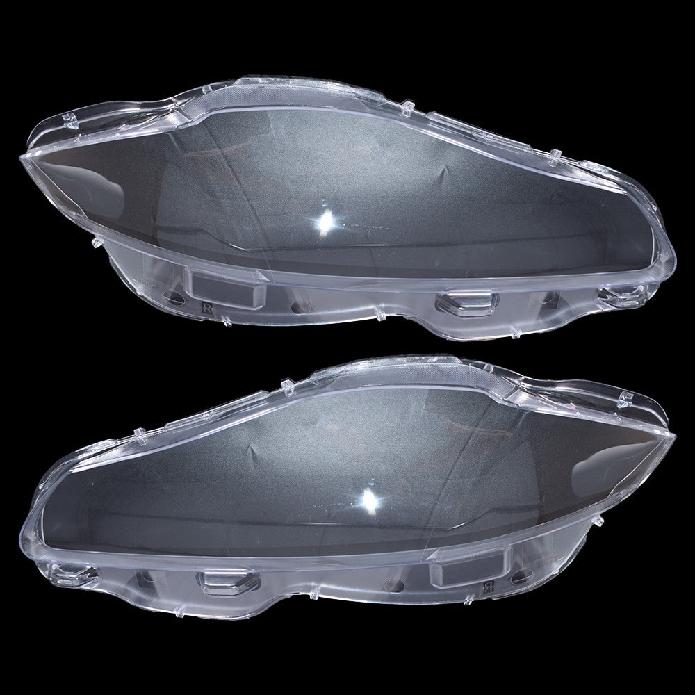 Pair For Jaguar XJ XJL 2010-2019 Front Headlamp Headlight Lens Cover Shell Clear