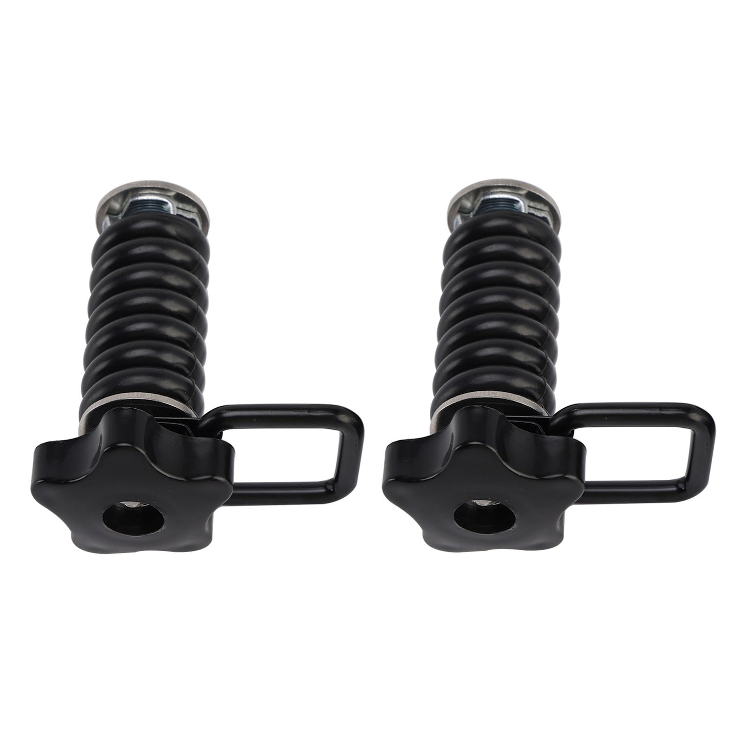 2X Tie Down Anchor With D-Ring 1" Black Black For Polaris Rzr 570 800 900 1000