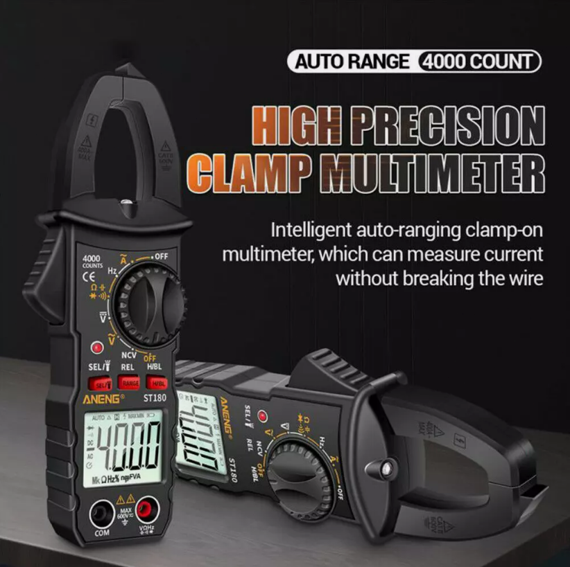 Digital Multimeter Tester AC DC Volt Amp Clamp Meter Auto Range LCD Handheld
