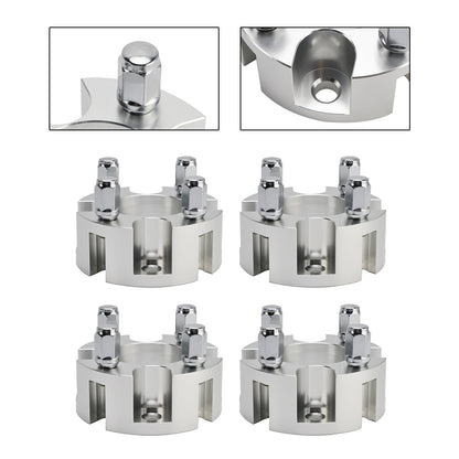 2" Wheel Spacers Kit Cable Golf Carts Lug Nuts Silver For Yamaha Club Car Ezgo