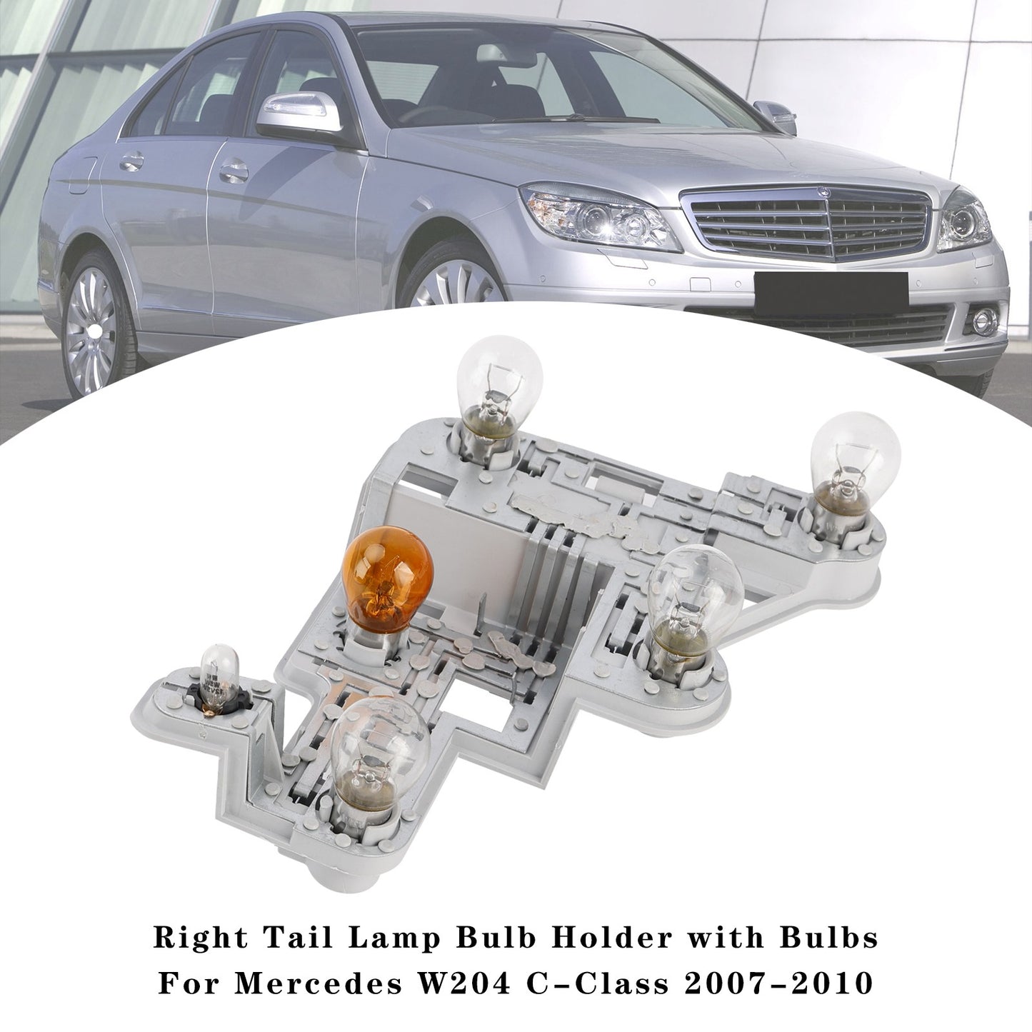 Right Tail Lamp Bulb Holder with Bulbs For Mercedes W204 C-Class 2007-2010#