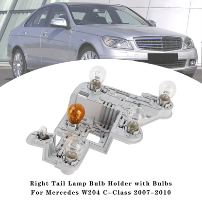 Right Tail Lamp Bulb Holder with Bulbs For Mercedes W204 C-Class 2007-2010#