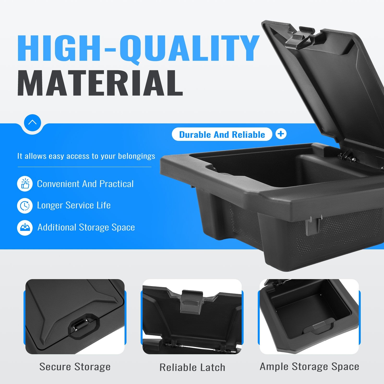 Solid Spare Center Console Dash Storage Box For Polaris RZR PRO XP /Turbo R /Pro R 20-24 22