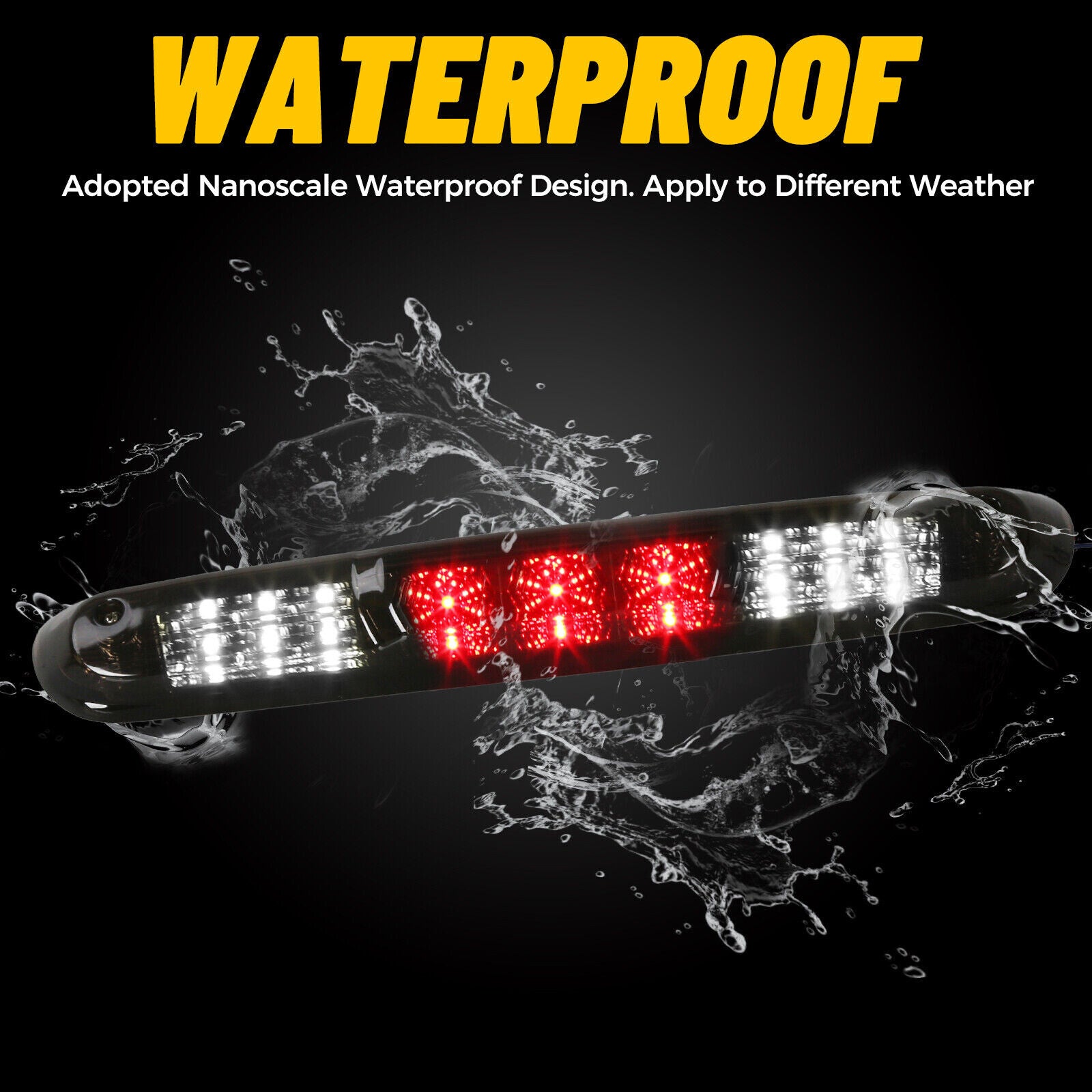 Solid Spare For Chevy Silverado GMC Sierra 1500 2500HD 3500HD 07-13 14 LED 3RD Brake Light