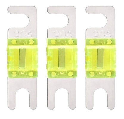 Mini ANL Fuse 20A 20 Amp 32V AFS Fuses For Auto Marine Stereo Audio Video 3 Pack