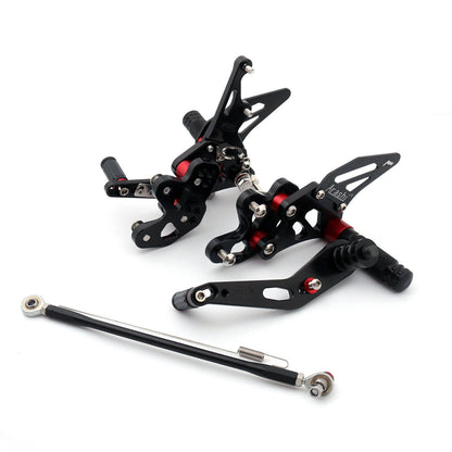 Racing Footrest Rearsets Rear Set Foot pegs Fit For Suzuki GSXR 600/750 11-19 Bk