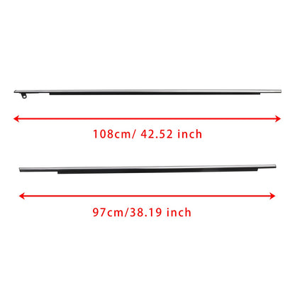 4pcs Chrome Outside Window Moulding Weatherstrip Seal For Toyota Venza 09-16 US