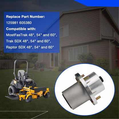 2X 125981 Deck Blade Spindle For Hustler Fastrak Raptor SDX SD 48" 54" 60" Mower