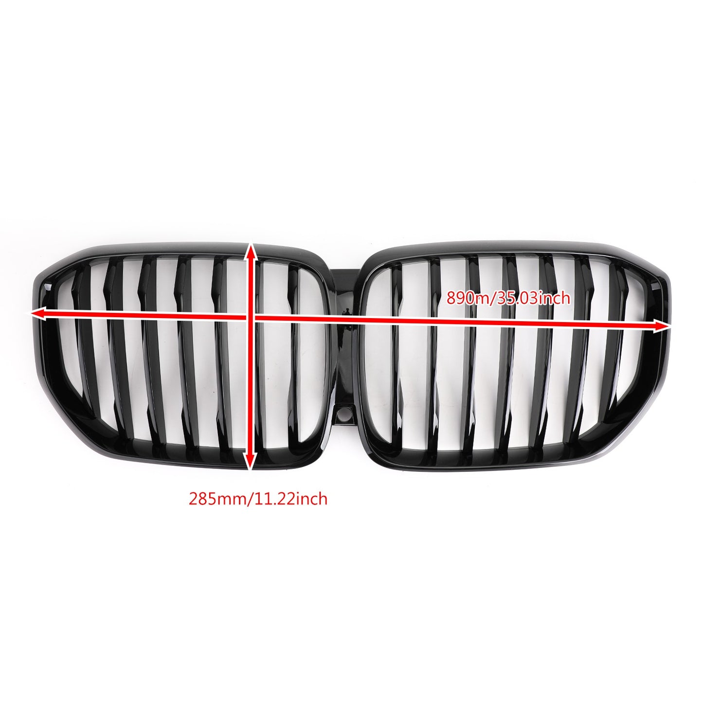 Gloss Black  Front Kidney Grill Grille Performance For BMW X5 G05 2018-2021