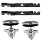 618P09395 Mower Deck Spindle w/2 Blade For Cub Cadet Craftsman Z5400 Mustang Z46