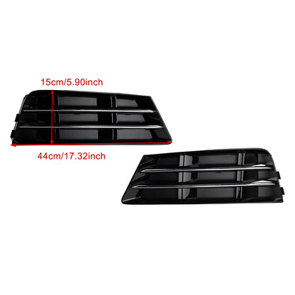 2PCS Front Fog Light Grille Lower Bumper Grill Fit AUDI A4 B9 2016-2018
