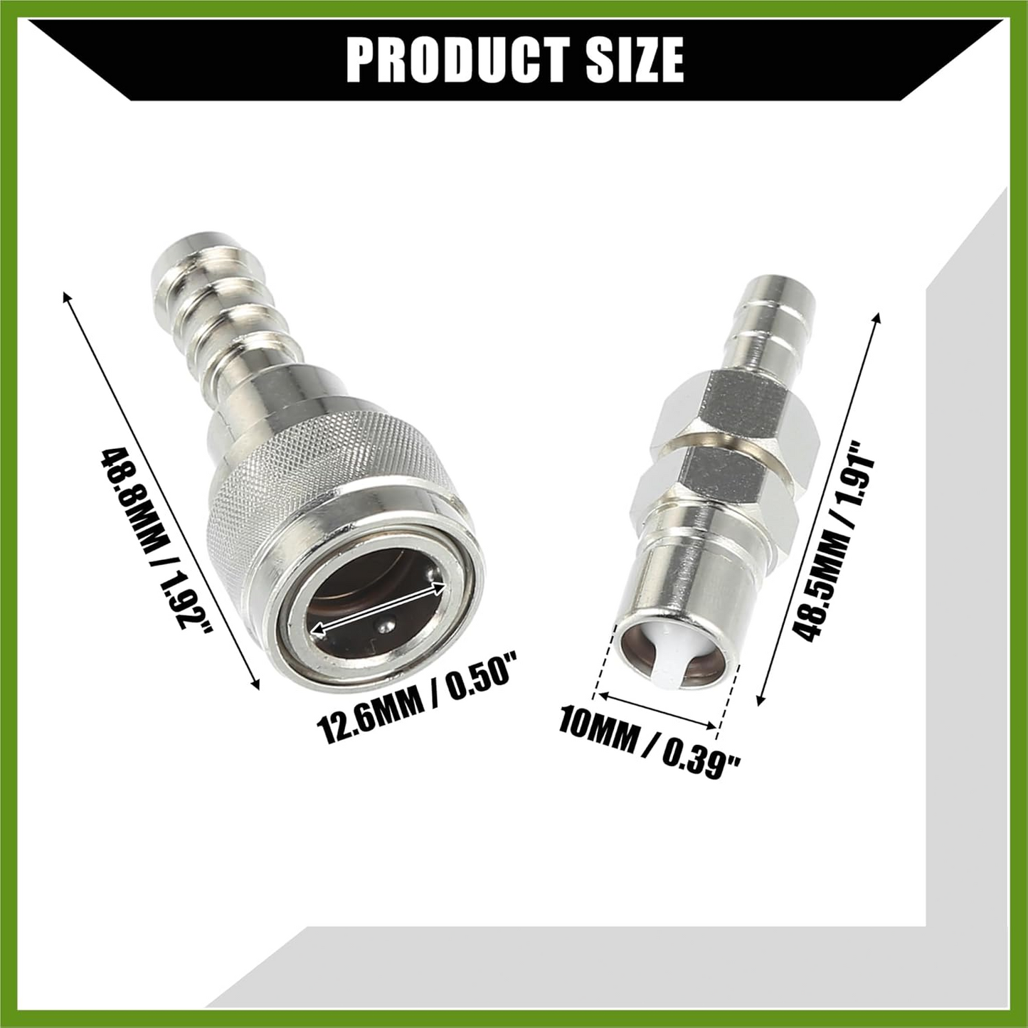 3 Pcs Outboard Fuel Connector Male with Nut for Tohatsu for Nissan 2/4 Stroke