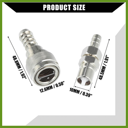 3 Pcs Outboard Fuel Connector Male with Nut for Tohatsu for Nissan 2/4 Stroke
