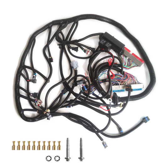 Solid Spare Wiring Harness Stand Alone LS1-4L60E Fit LS SWAPS BC 4.8 5.3 6.0 1997-2006 DD