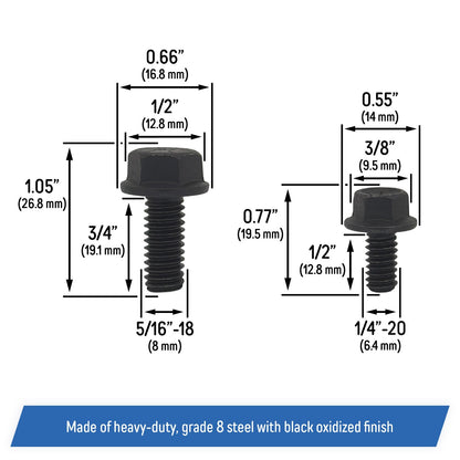Oil Pan Bolts for Jeep CJ YJ TJ XJ MJ ZJ WJ - 4.0L 4.2L 2.5L - AMC V8 Engines
