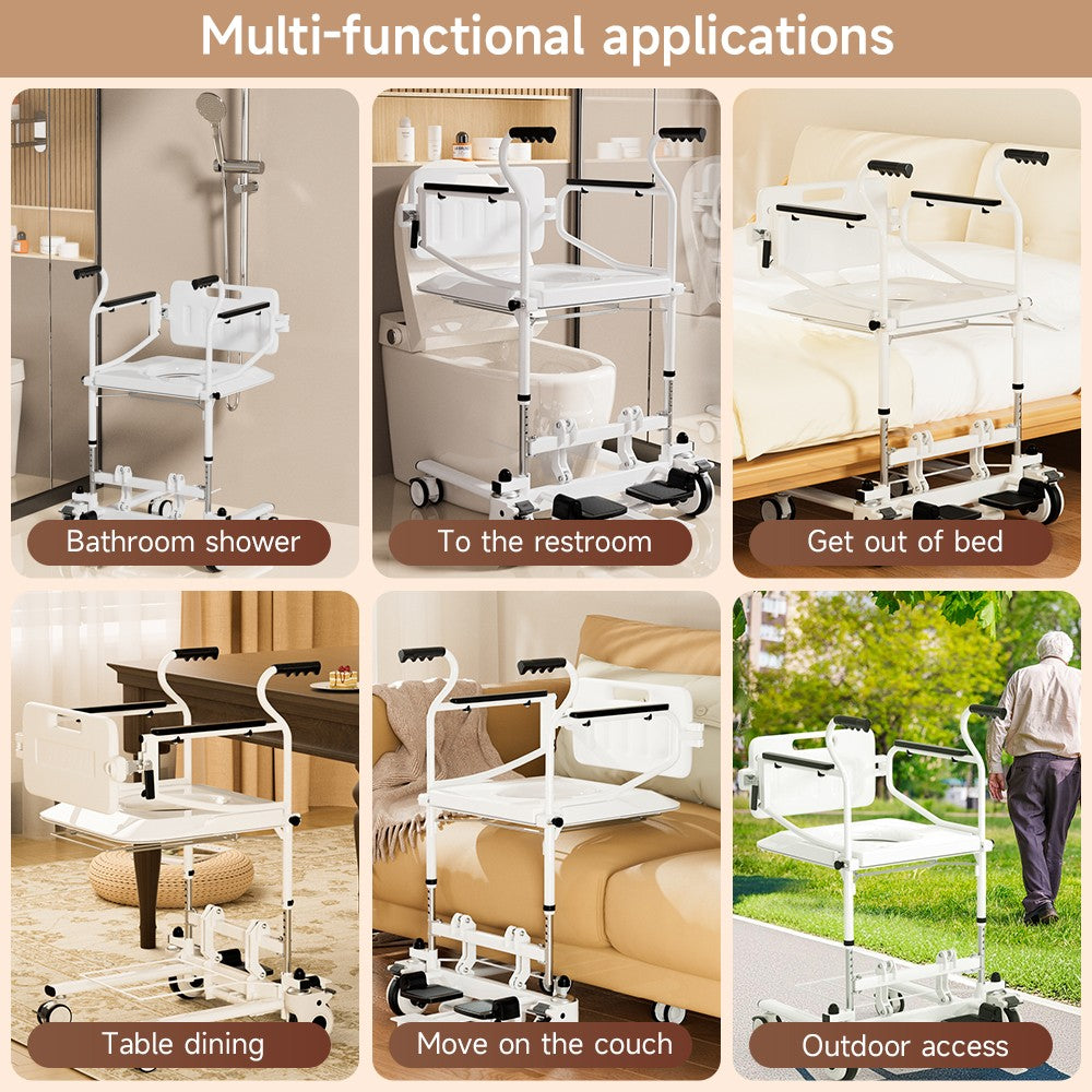 Patient Chair Transferred Lift Wheelchair Removable Split Type Wheelchair_250 lb
